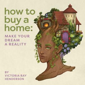 An ethereal drawing of a woman with a tree-like face, with a miniature house and vibrant flowers blooming from the top of her head, symbolizing a dream of home.