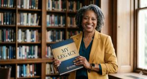 New Author Holding a Book