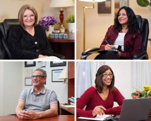 Photo collage of some of Cornerstone therapists