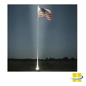 APOL 18-watt LED Solar Flagpole Light (Illuminating USA Flag)
