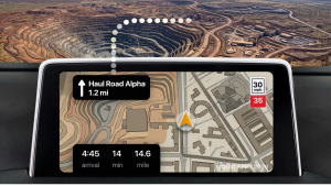 Data-driven mining software interface by Liquid Apps showing navigation, real-time tracking and operational insights