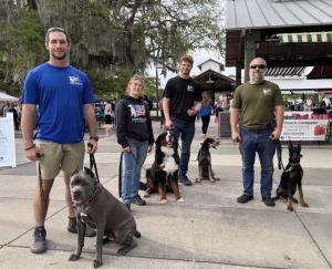 Professional Dog Trainers working with dogs at Canine Revolution Dog Training