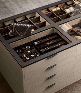 Belligotti Italian luxury walk-in closet system at B Design Denver Colorado