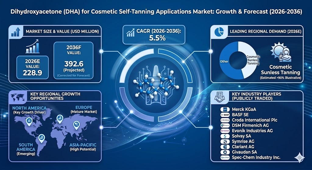 United Kingdom Leads DHA Self-Tanning Market in Europe with Merck, BASF, and Croda Driving Growth