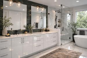 24832100 glossy white frameless cabinets