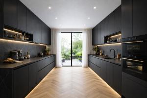 24832101 matte black kitchen cabinets