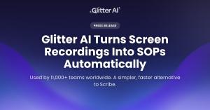 Glitter AI SOP creation platform - turns screen recordings into step-by-step guides automatically