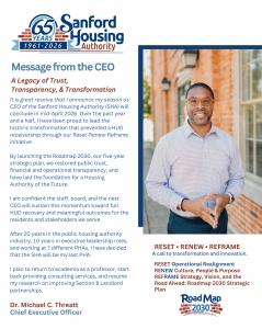 Last Message from the SHA's CEO Dr. Michael C. Threatt