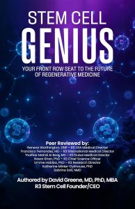 David Greene, MD, PhD, MBA, Founder and CEO of R3 Stem Cell — the world’s largest provider of regenerative therapies — today announced the release of his comprehensive new book, Stem Cell Genius: Your Front Row Seat to the Future of Regenerative Medicine Stem Cell Genius