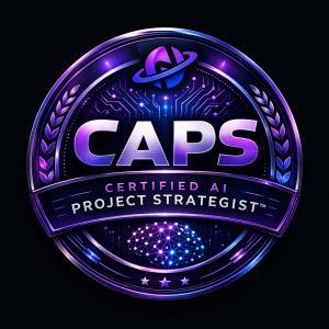 We Connect The Dots (WCTD) is highlighting a new workforce development solution from its for profit partner, Nebula Academy, designed to address one of the most urgent gaps in today’s economy, the ability to lead and implement artificial intelligence across organizations CAPS Certification Certified AI Project Strategist badge by Nebula Academy representing professionals trained to lead AI strategy and implementation