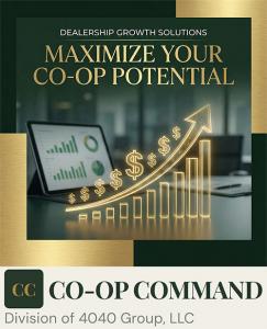 Co-Op Command, a division of 4040 Group, LLC, today announced the relaunch of its comprehensive co-op management platform designed to help automotive dealerships maximize their co-op marketing funds and drive measurable results co-op command