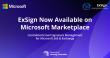 ExSign Now Available in Microsoft Marketplace