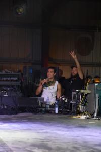 Ray Diaz At Jet Set Coachella After Party For Honeybirdette as MC on stage