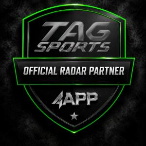 TAG Sports and 4APP logos in a black shield image with "Official Radar Partner" text across shield.
