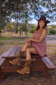 Leather & Lei - Brown Cowgirl Boot Lehua Collection