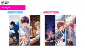 Image of manga panels reflecting applied art styles (generated with HANASEE-image-1.0) #2