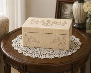 Box on table