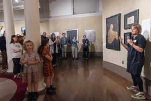 Dr. van Loenen speaks during the 2,000 Years in 10 Minutes event.