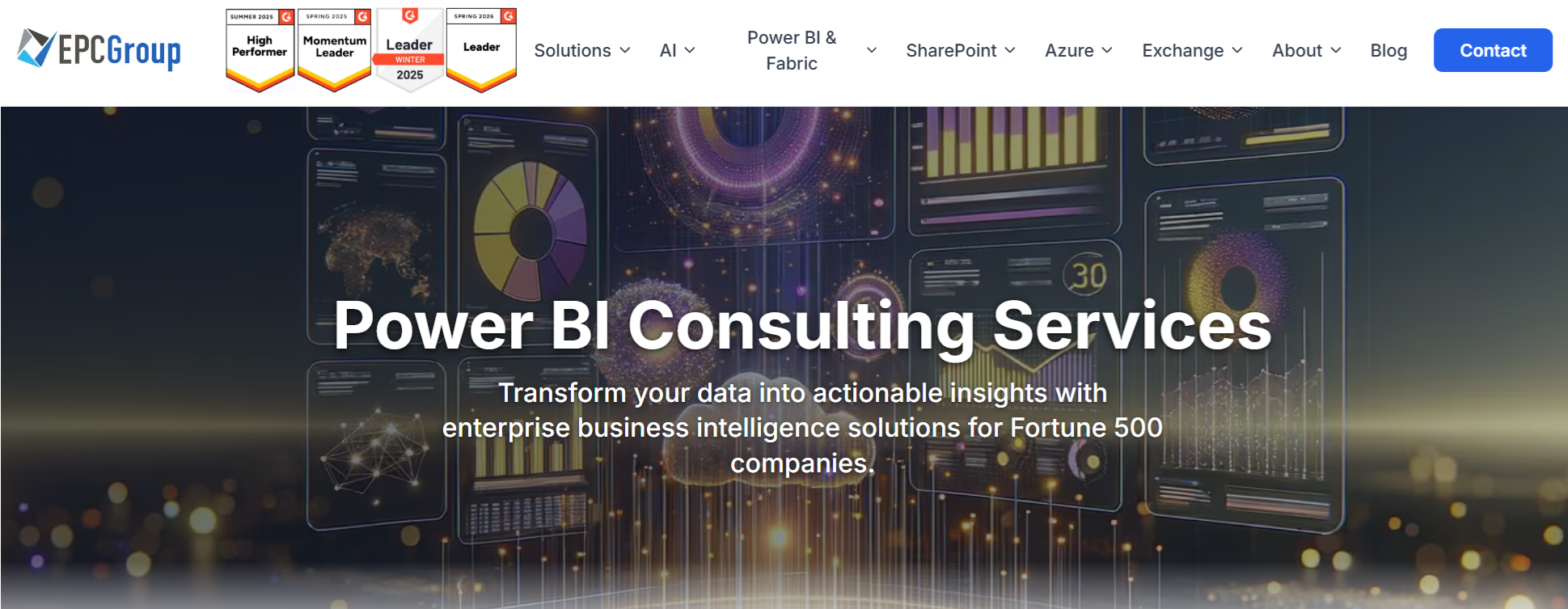 EPC Group Named a G2 Leader in Business Intelligence Consulting for the Seventh Consecutive Quarter