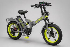 INOKIM new electric bike with built in smart connected display touchscreen display, fat tires and green rims