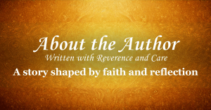 Author presence without ego. Calm, sincere, faith-focused.