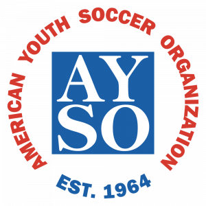 American Youth Soccer Organization logo in red, white, and blue.