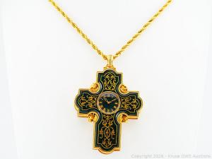 Pope Pius IX 18K, Bloodstone Crucifix Watch From Napoleon III