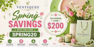 Ventiques is launching a new 20% savings program for spring! Homeowners, contractors and tradespeople can take advantage of this with the code SPRING20 on any order over $200! The offer is very well timed now that we are nearing warmer weather, which typically means HVAC service, flooring upgrades and/or interior renovations Spring Saving