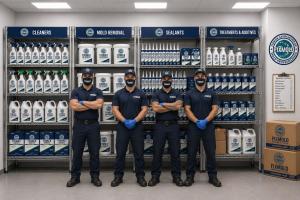 Fix Mold Launches Organic Zero VOC Product Line for Mold Remediation and Mold Assessment Across South Florida Properties 14 Fix Mold technicians with professional mold removal products for Miami homes and businesses.