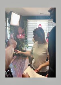 Claudia Ventura during her days filming The Three of Us in Los Angeles, California, a project that marked the beginning of her journey as an Italian filmmaker expanding her creative voice