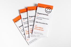 The Supernormal. Milk Chocolate Bar features 4.5g of Lion’s Mane and Cordyceps per bar, designed to support cognitive clarity and sustained energy in every square.