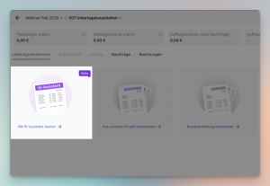 Phase0 AVA-Software: Leistungsverzeichnis mit KI erstellen