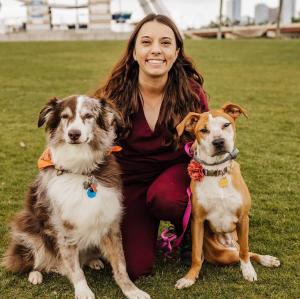 Dr. Miranda Collins, at her practice of in home pet euthanasia in Oklahoma City, OK.