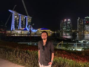 Rayad Kamal Ayub presenting at Token2049 Singapore (October 2025), addressing 25,000 plus delegates on patient capital frameworks for digital asset allocation.