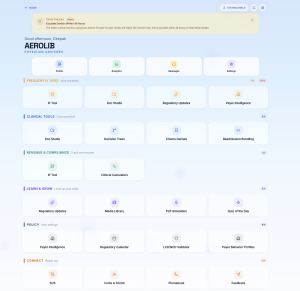 Aerolib App Dashboard