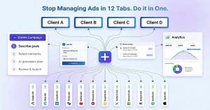 AdPlus is a cross channel digital marketing platform that allows marketers and small agencies to create and edit ads across 12 platforms with a single click.
