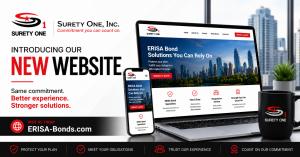 Surety One, Inc., a surety underwriter and member of the Poindexter Surety group of companies, today relaunched ERISA-Bonds erisa, erisa bond, erisa fidelity bond, erisa-bonds.com, surety, surety one, surety bond, suretyone.com