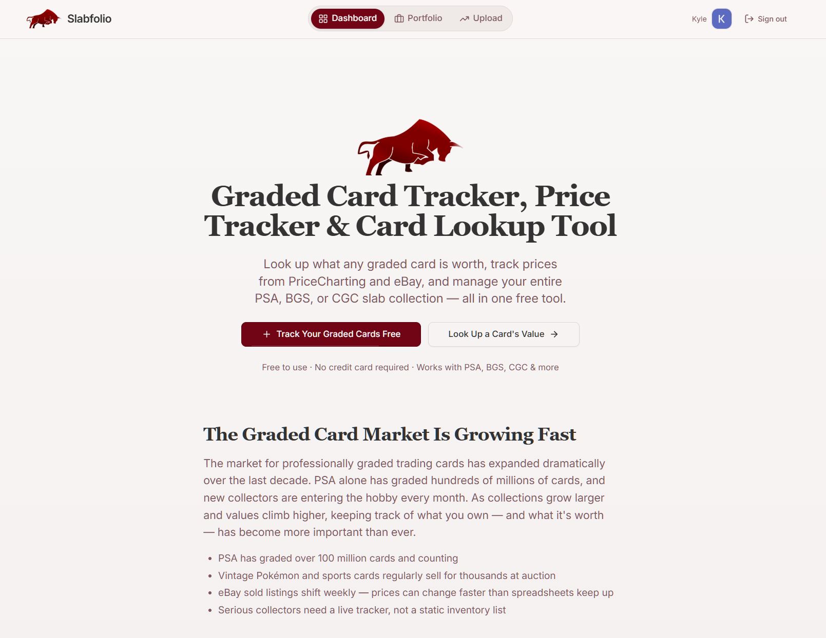 Slabfolio Launches Card Collection Tracker for Pokemon, Magic, Lo