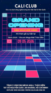Poster promoting CALI CLUB's Grand Opening in Vietnam | Image provided by TenCL