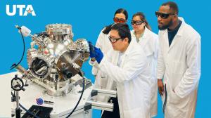 Blue Wave Semiconductors' PLD System being viewed by Prof. Di Zhang and researchers at University of Texas Arlington, USA.