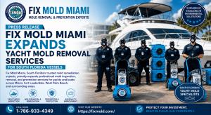 Fix Mold, a leading mold remediation specialist serving South Florida, has announced the expansion of its yacht mold removal services Fix Mold Miami Expands Yacht Mold Removal Services