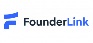 FounderLink logo in blue and black