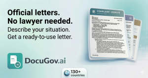 DocuGov.ai, a multilingual AI document platform for formal legal and administrative correspondence, today announced the public launch of its AI-powered letter generator DocuGov.ai logo - AI-powered letter generator for appeals, demand letters, and formal complaints