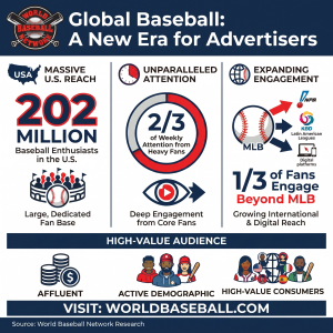 Total Baseball Audience Grows to 202 Million, According to World