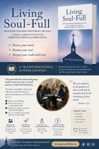 Living Soul-Full invites you to a 26-week sacred journey of deepened intimacy with the Holy Spirit, rooted in Romans 12:1-2 and the call to "be transformed by the renewing of your mind."