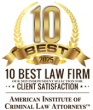American Institute of Criminal Law Attorneys Names Sandman, Finn, and Fitzhugh a 10 Best Law Firm