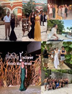 Agustina Palma junto a Maxi Iglesias, Jorge López, Calle y Poche, Lina Cáceres, Constanza Espejo y el grupo de invitados especiales durante las actividades exclusivas de los XIII Premios Platino Xcaret. Riviera Maya, México. 6 al 9 de mayo de 2026.