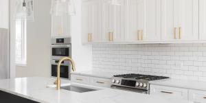 Modern White and Gold Kitchen Remodel