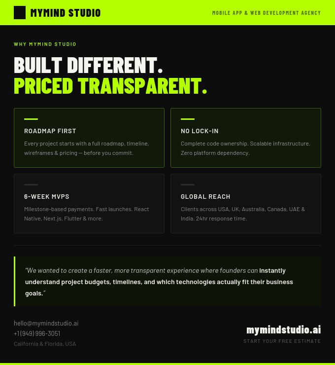 MyMind Studio launches free tools that instantly calculate mobile app and website development costs.