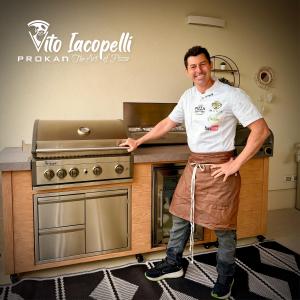 Pizza Master Vito Iacopelli showcasing the Prokan x Vito Iacopelli collaboration.
